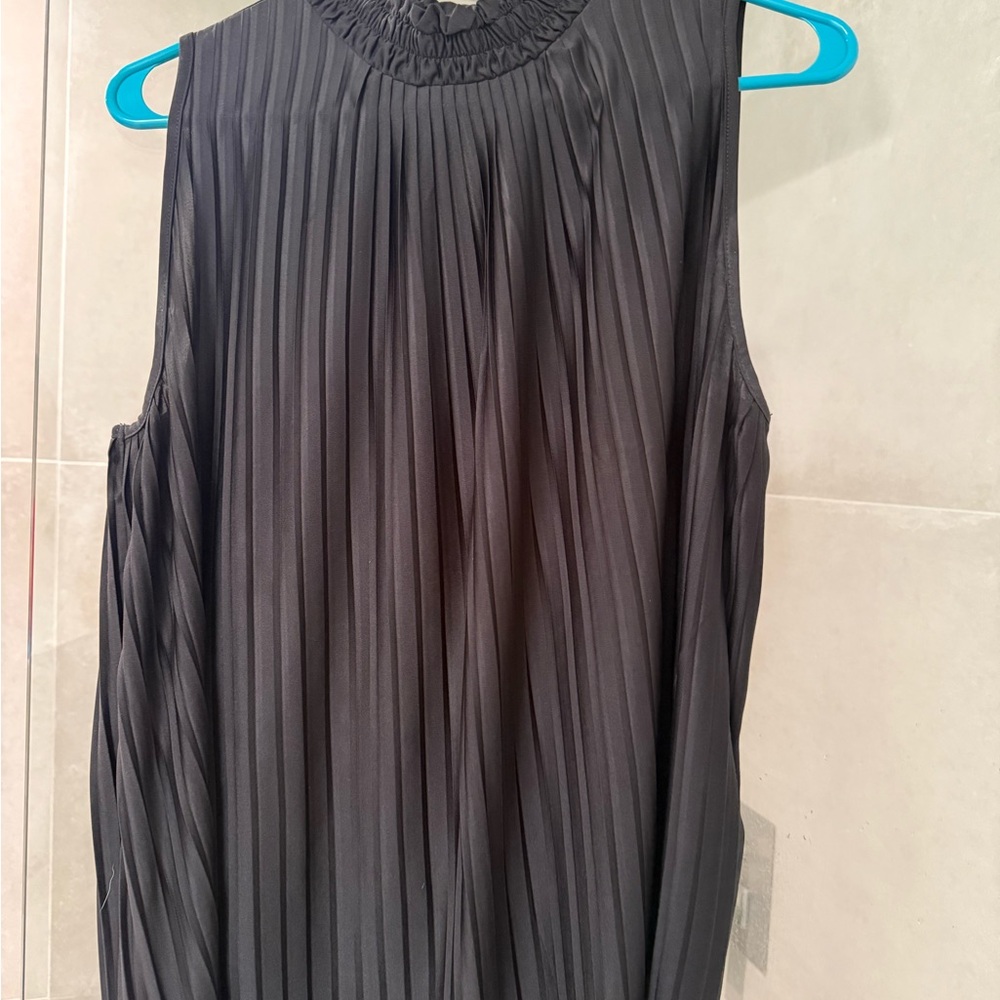 H&M Black Pleated Blouse